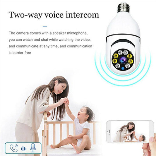 IR E27 Light Bulb Camera 1080P HD Wireless Wifi Smart Home Security Camera