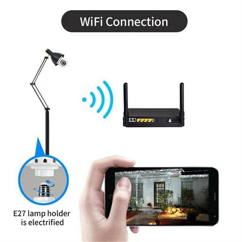 IR E27 Light Bulb Camera 1080P HD Wireless Wifi Smart Home Security Camera